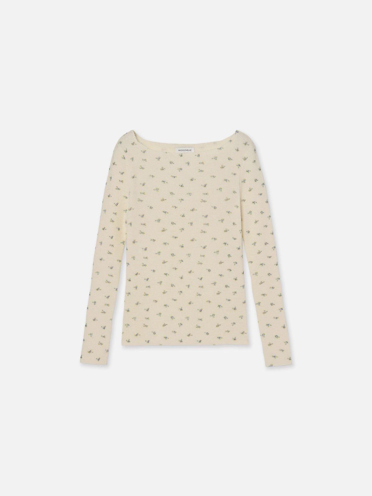 FLOWER PRINT BOAT NECK PO