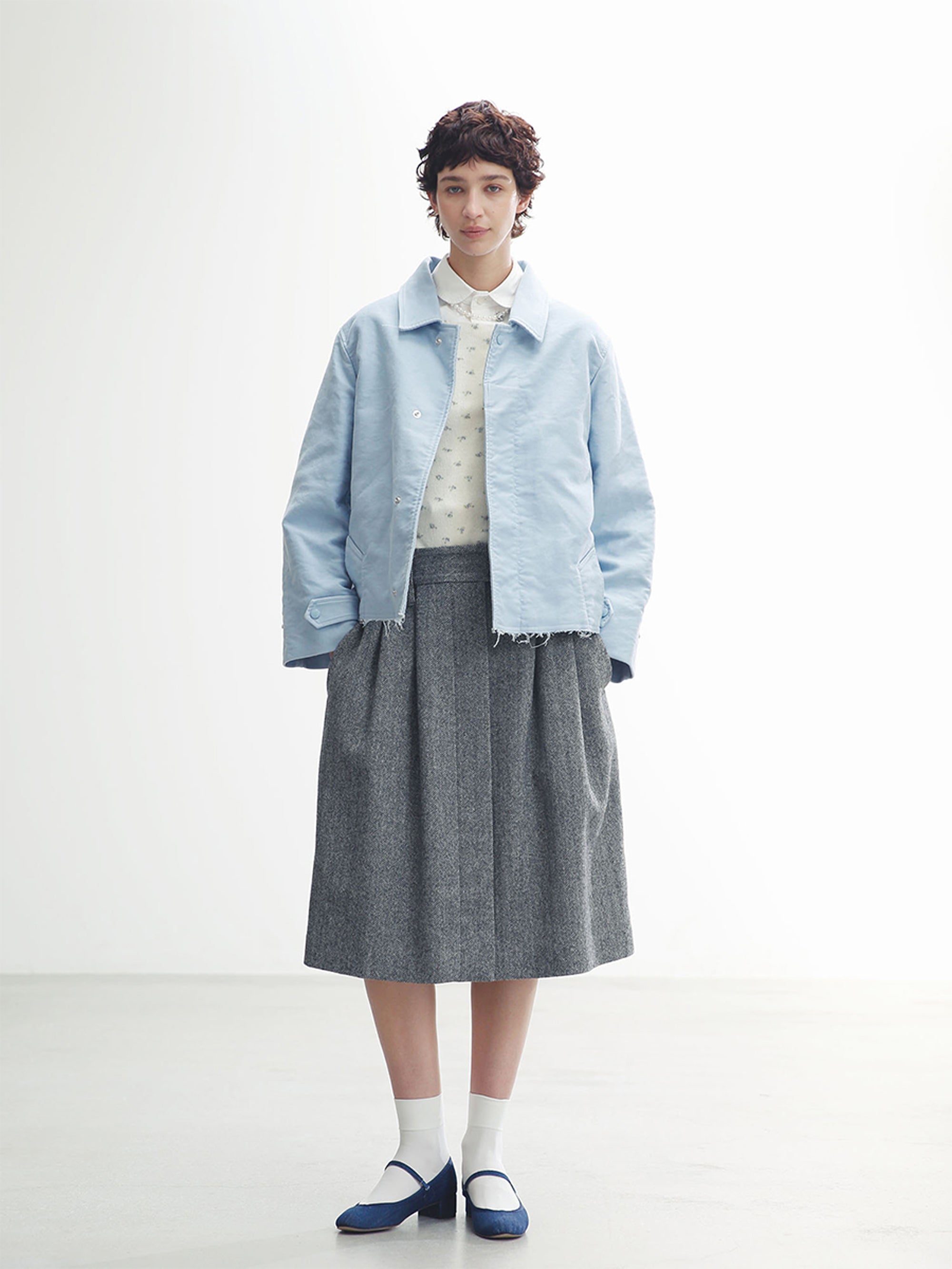 PLEATED WRAP SK HERRINGBONE | MADISONBLUE｜マディソンブルー公式サイト