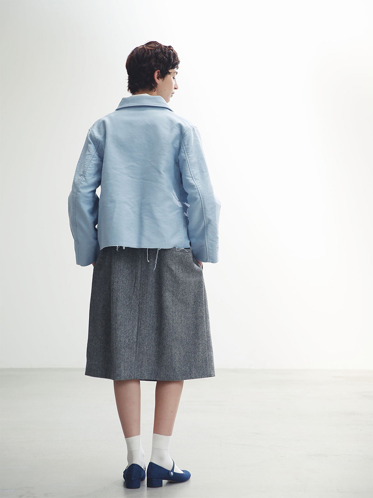 SLACKS REMAKE MIDDLE SK HERRINGBONE