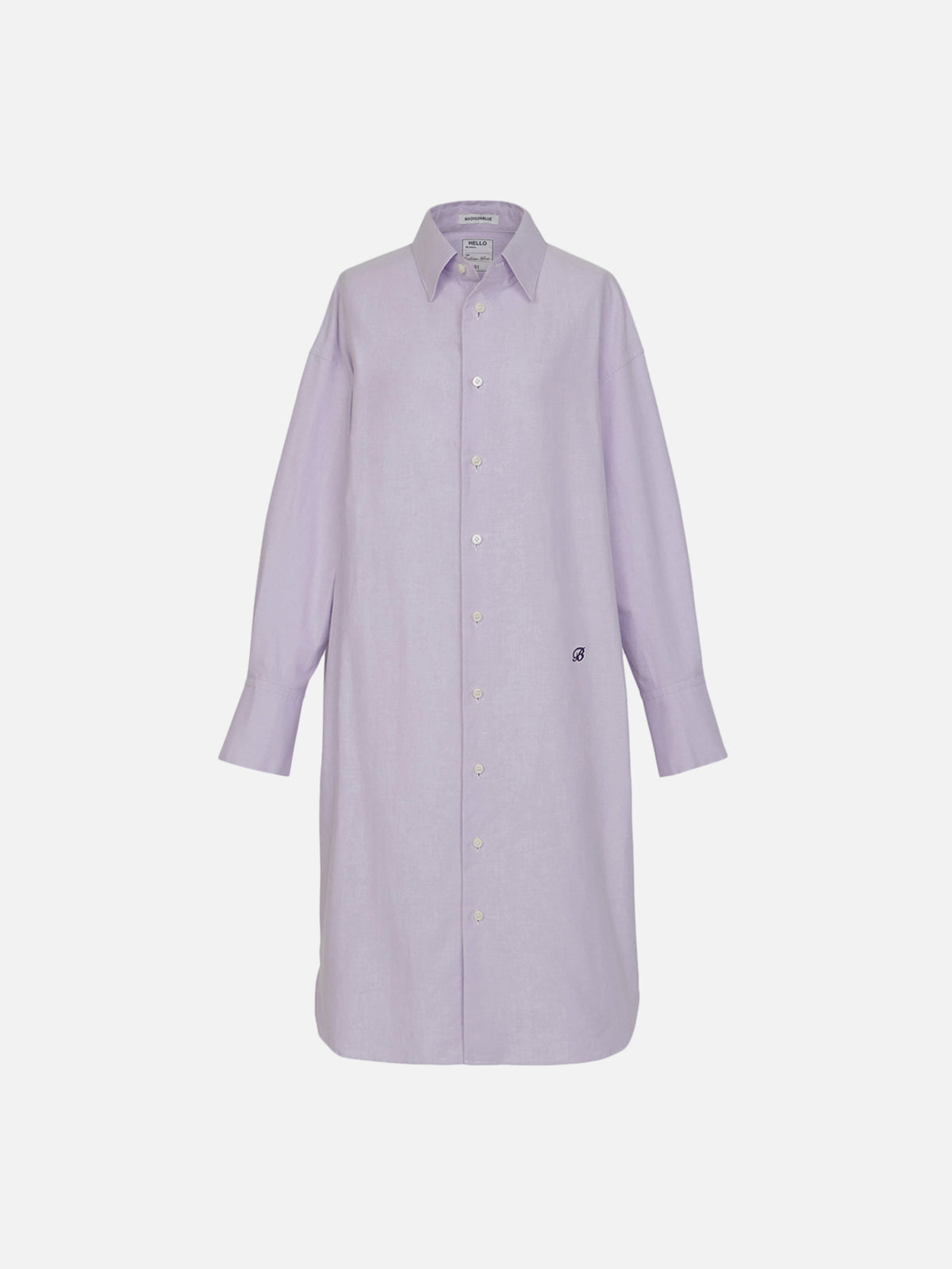 Robe chemise oversize à pli creux en ox