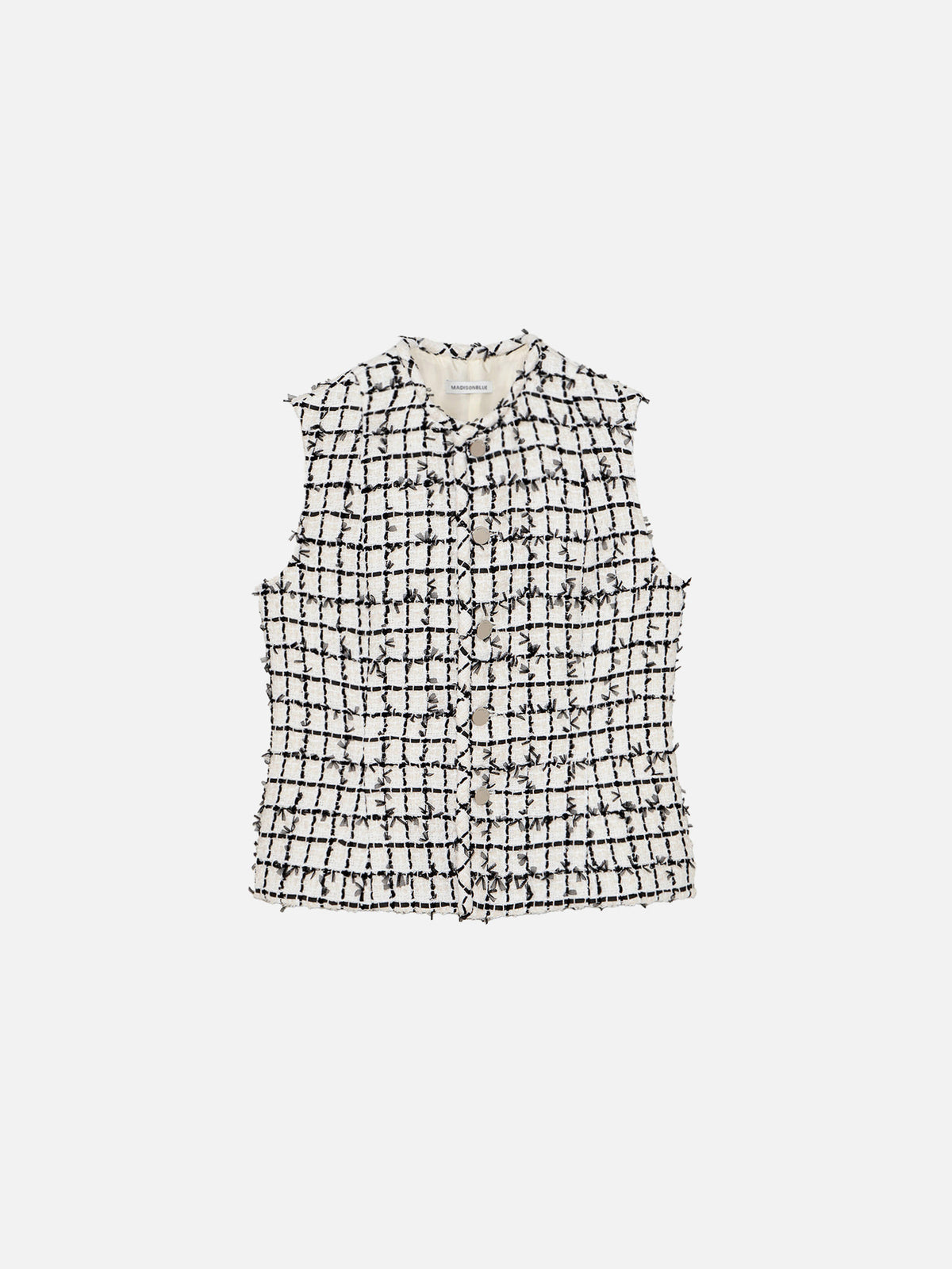 CREW NECK VEST TWEED