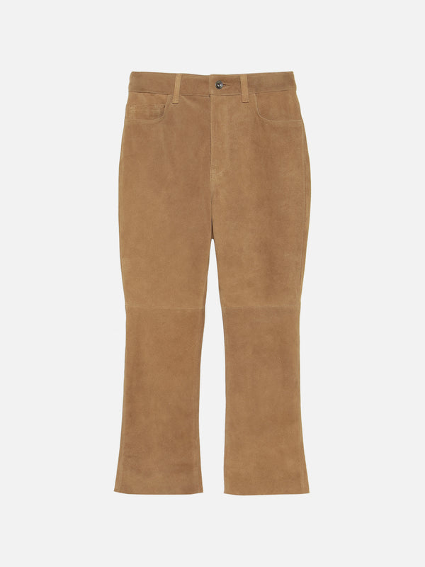 HEM CUT FLARE PT SUEDE