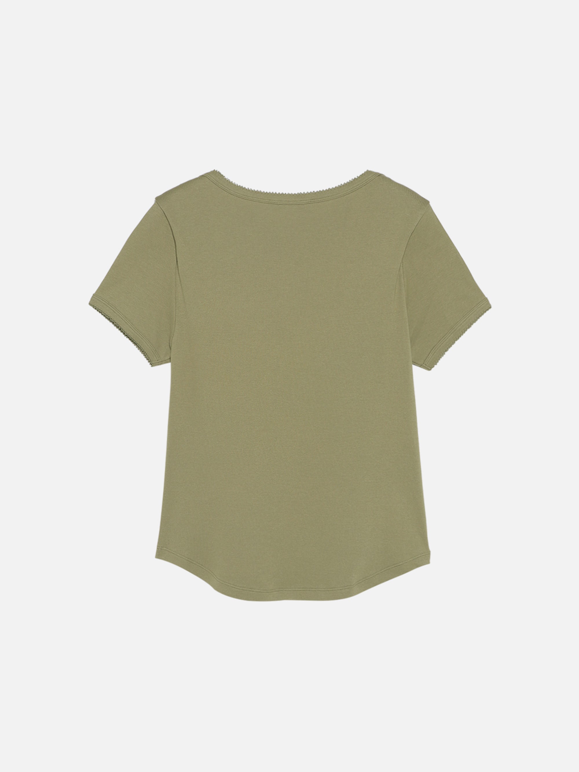 EMBROIDERED TRIM BOAT NECK TEE S/COTTON | MADISONBLUE｜マディソン