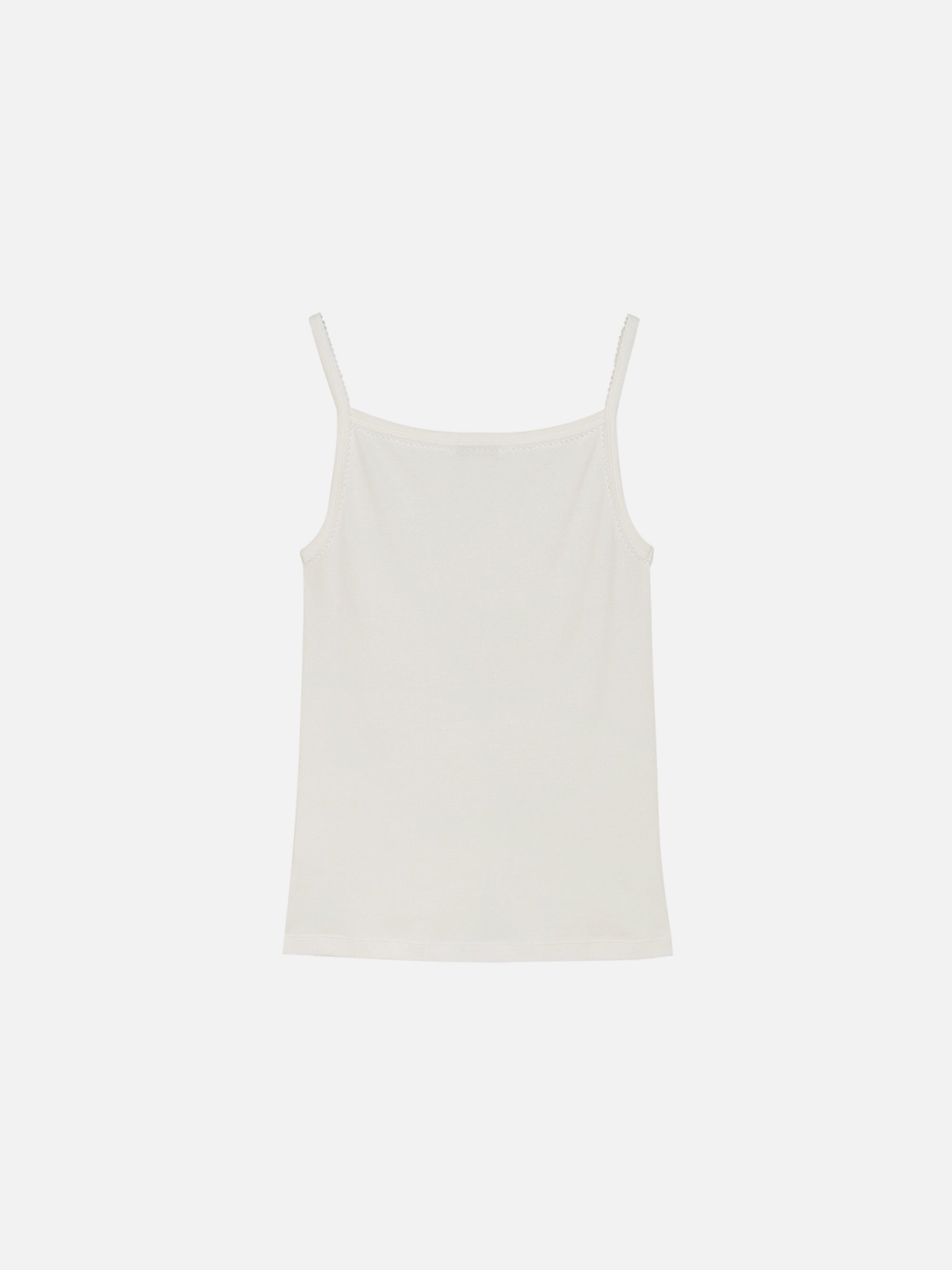 EMBROIDERED TRIM CAMISOLE SOFT COTTON | MADISONBLUE｜マディソン