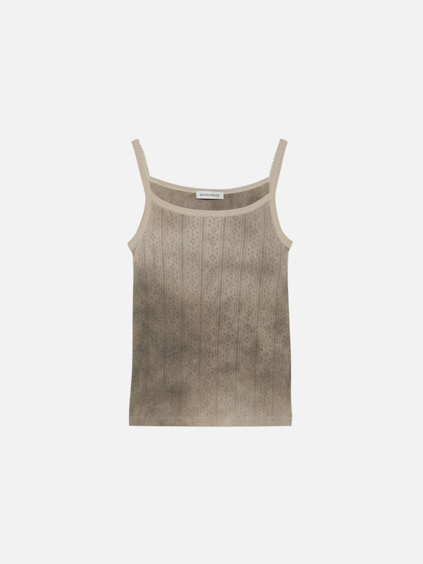 EMBROIDERED TRIM CAMISOLE TIE-DYE