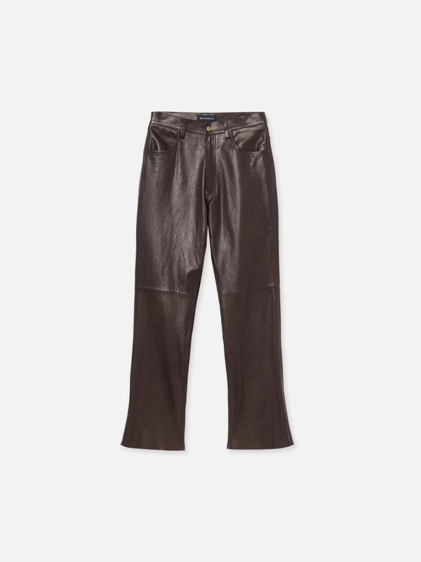 STRAIGHT PANTS LEATHER MNS