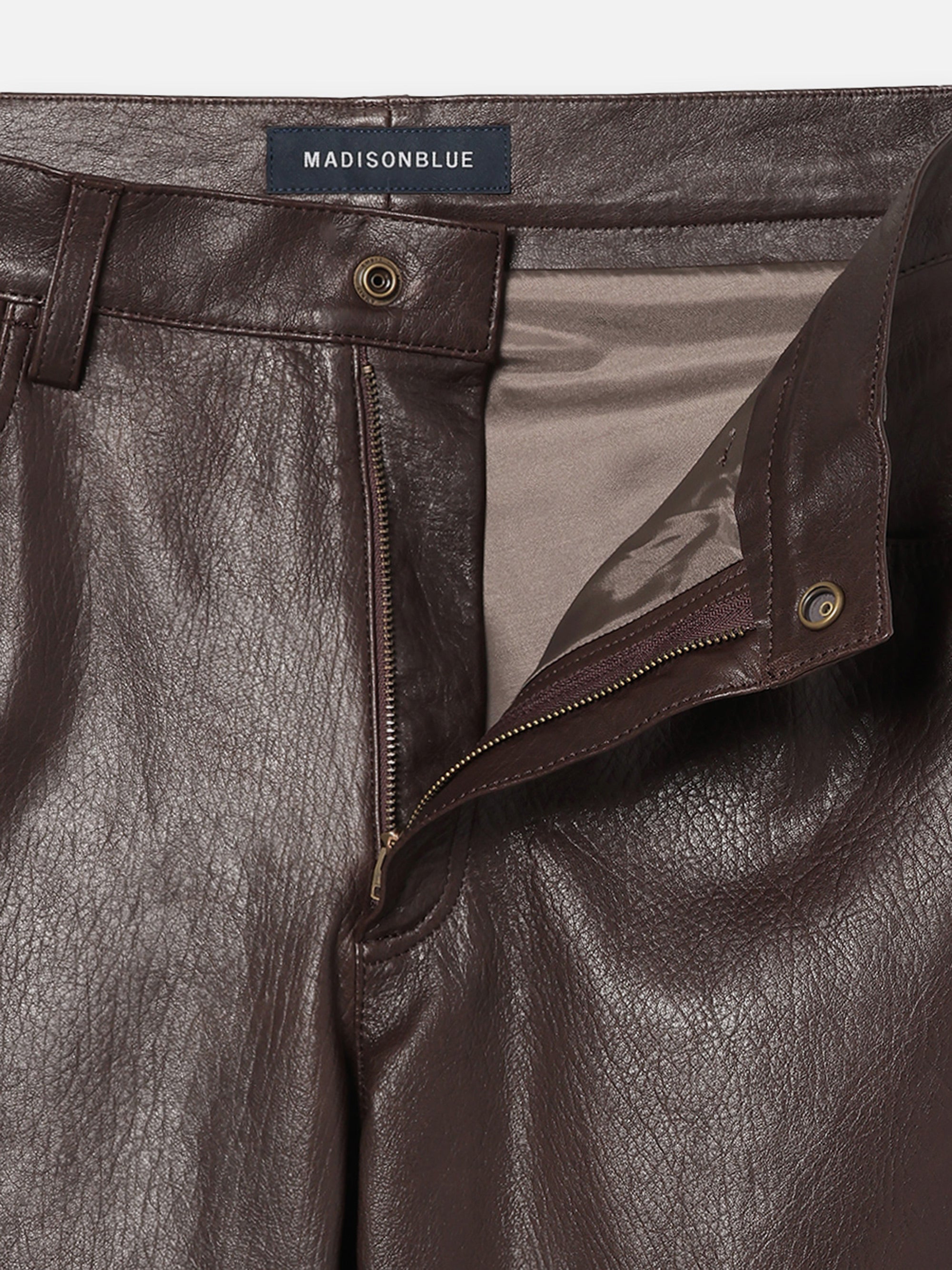 STRAIGHT PANTS LEATHER MNS | MADISONBLUE｜マディソンブルー公式サイト