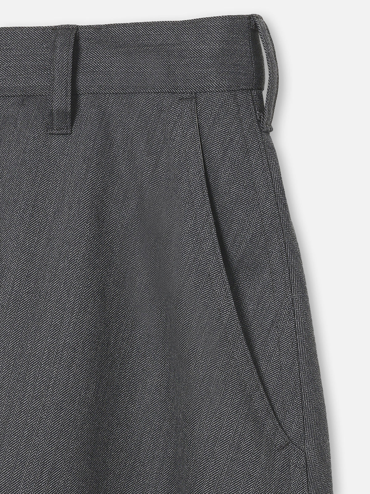 DRESS FLARE SK HERRINGBONE