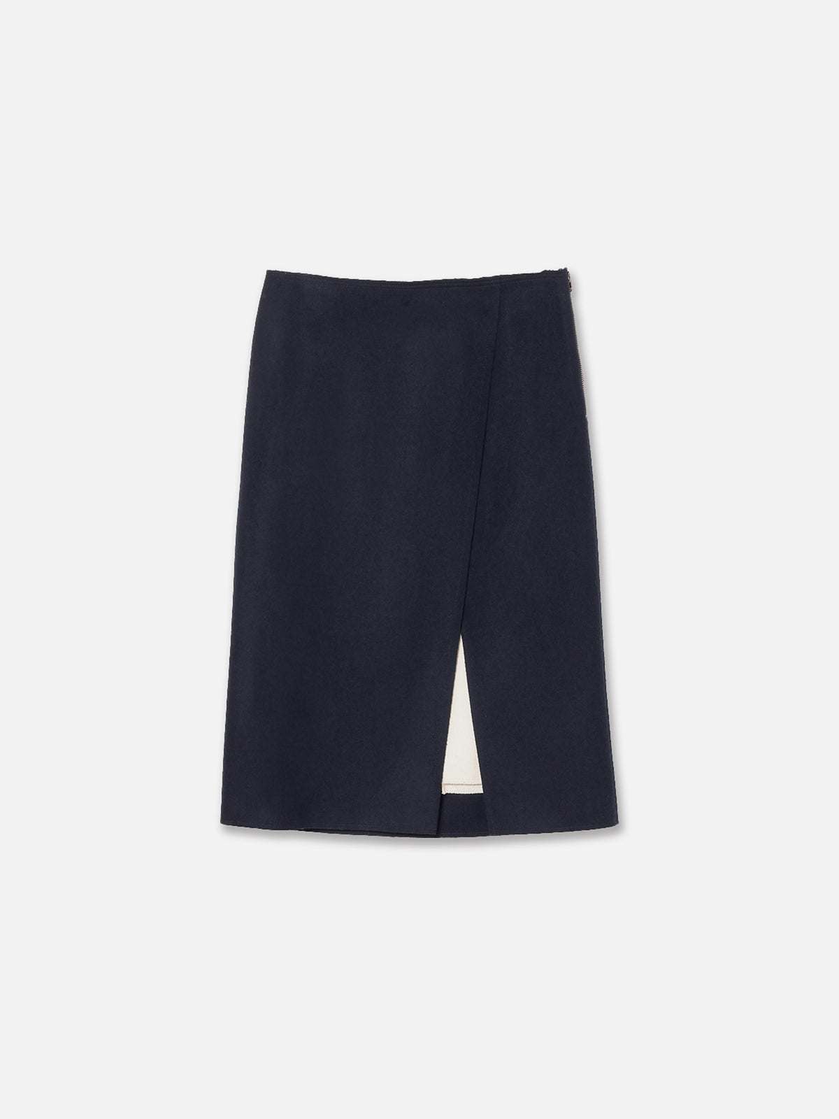VISIBLE LINING WRAP SKIRT