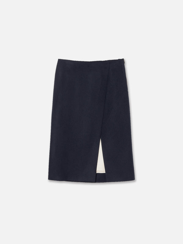 VISIBLE LINING WRAP SKIRT
