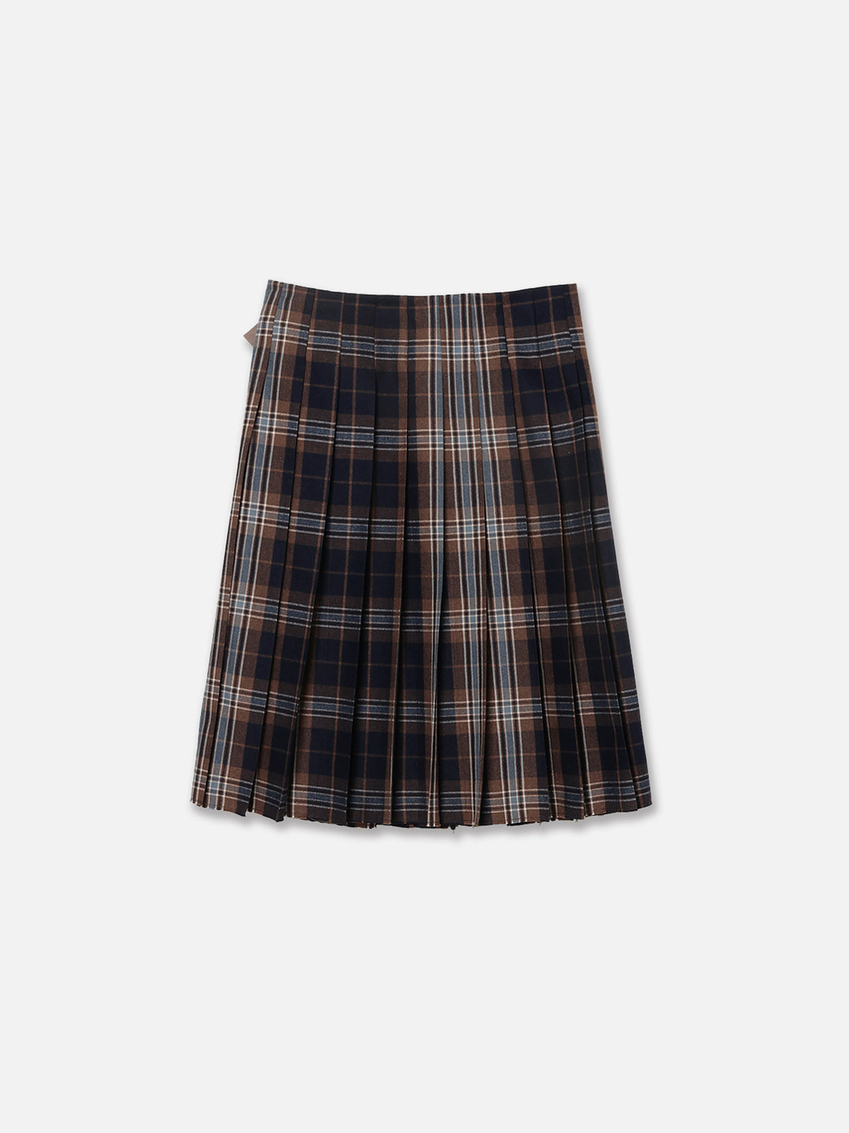 PLEATED WRAP SKIRT CHECK