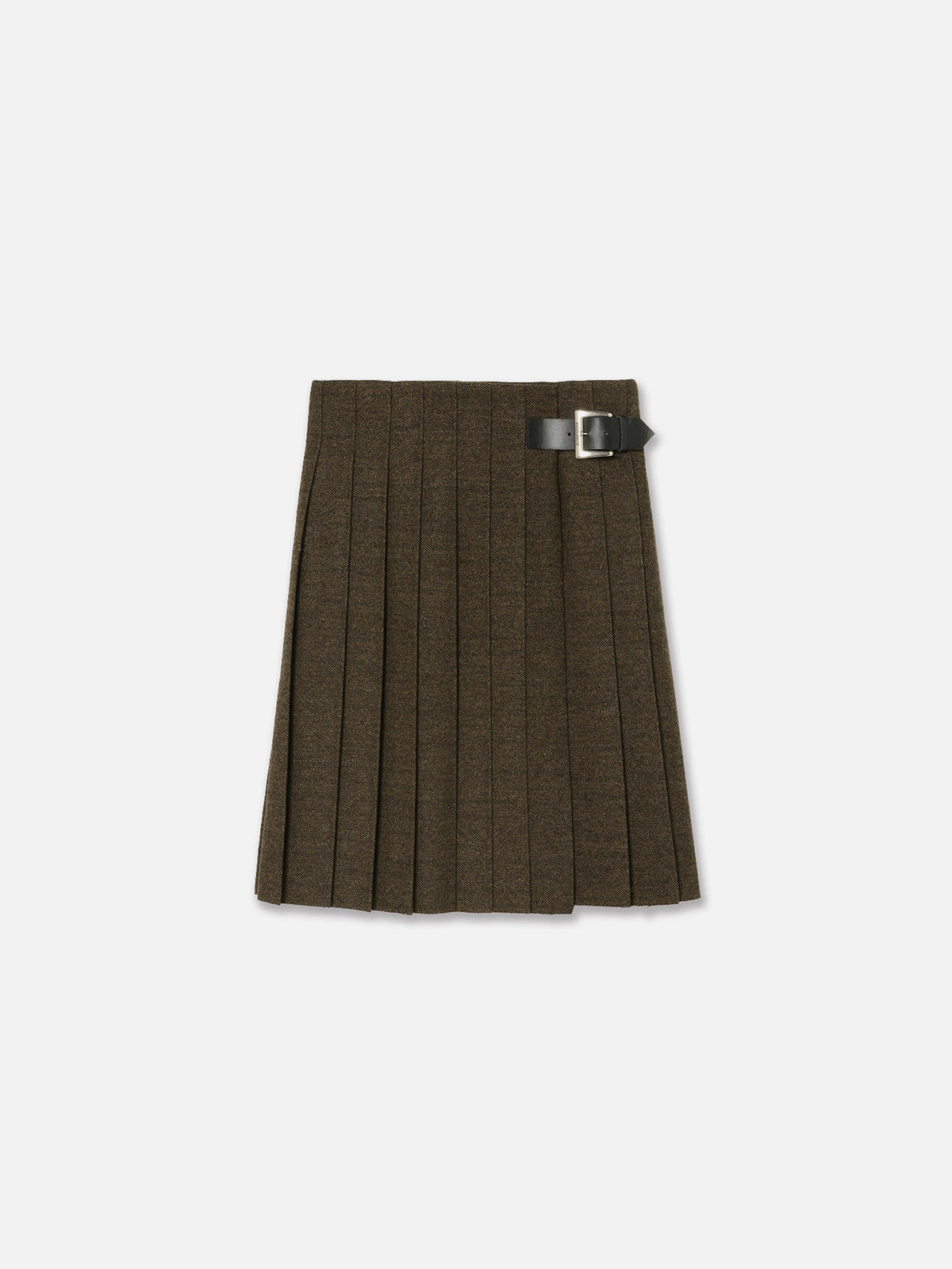 PLEATED WRAP SK HERRINGBONE