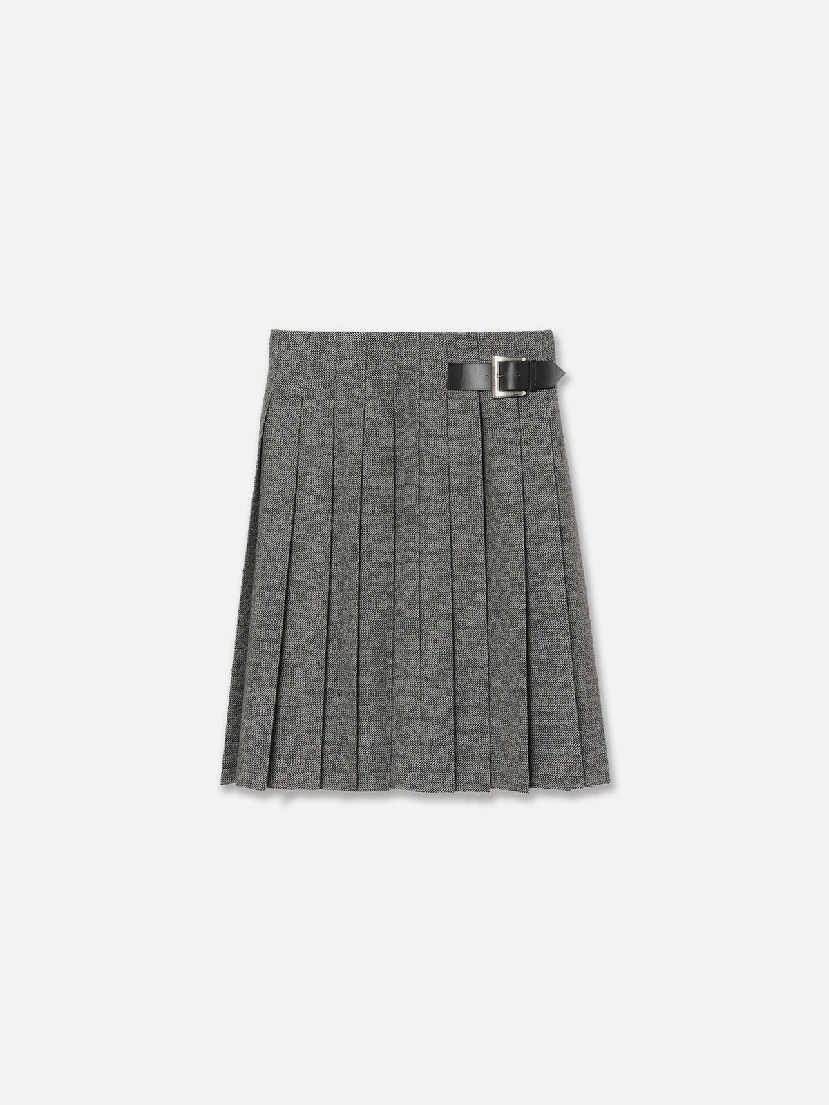 PLEATED WRAP SK HERRINGBONE