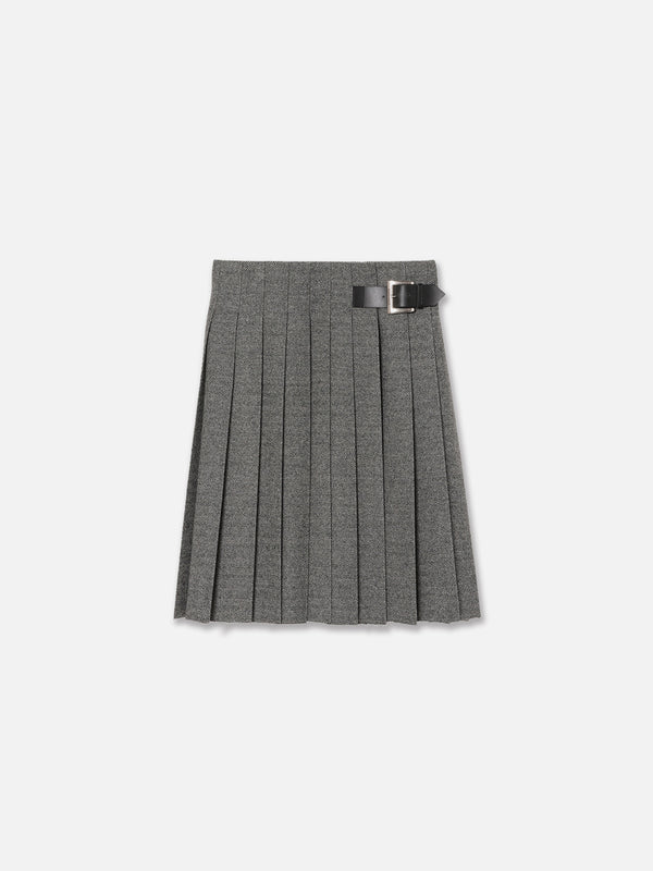 PLEATED WRAP SK HERRINGBONE