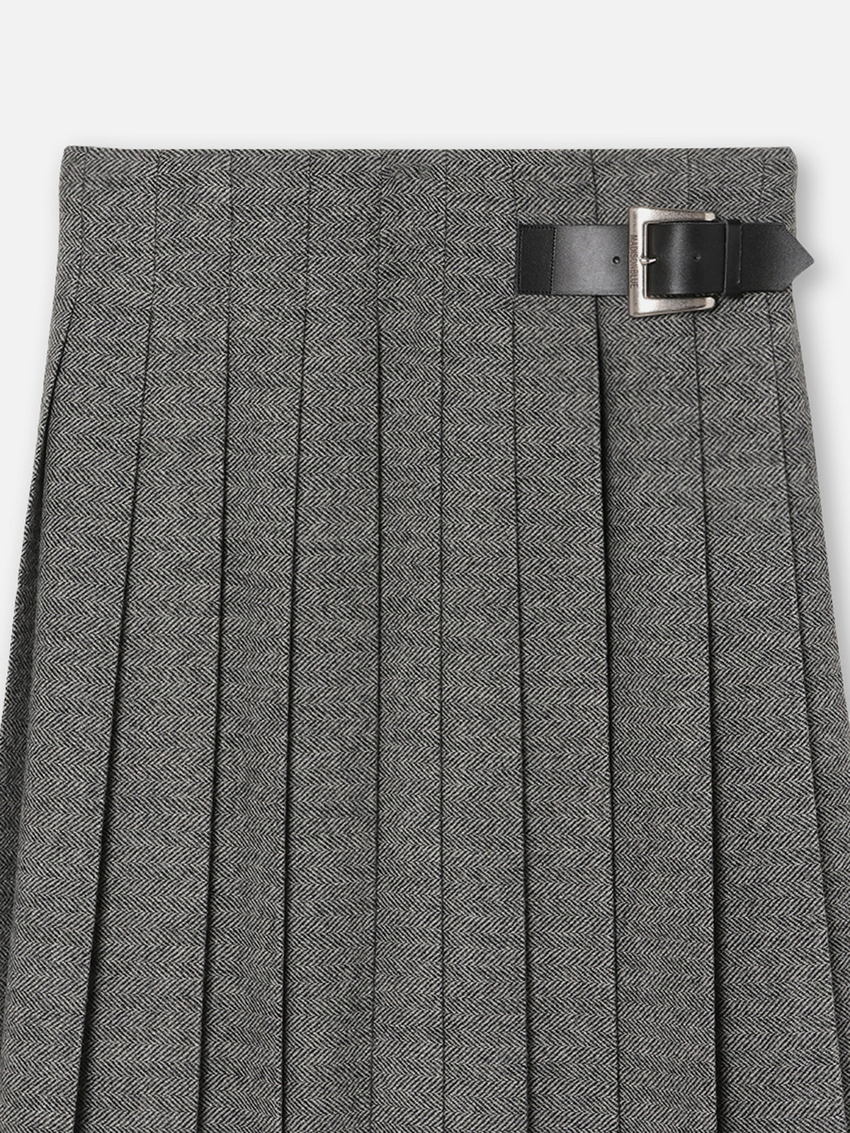 PLEATED WRAP SK HERRINGBONE