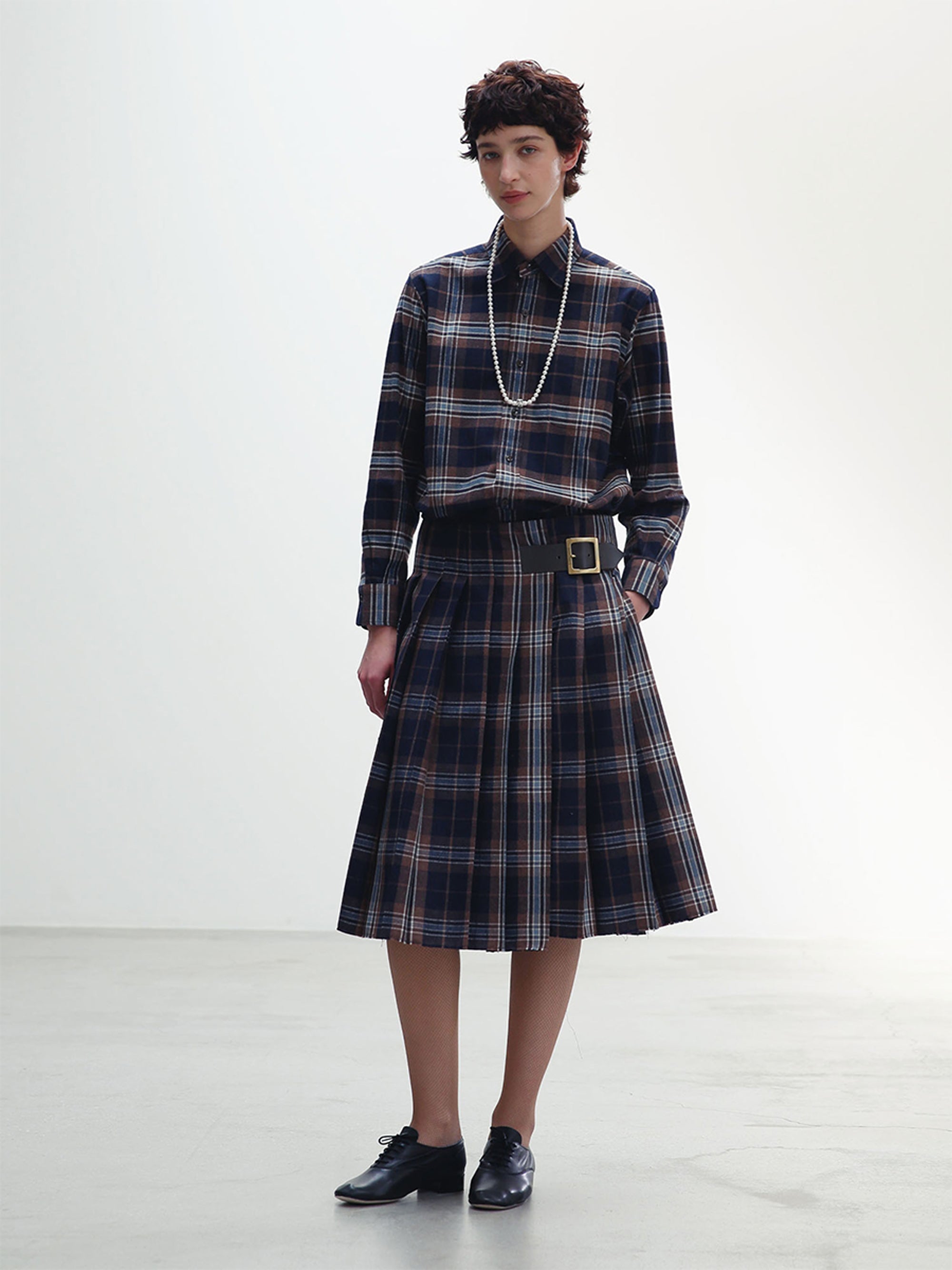 PLEATED WRAP SKIRT CHECK | MADISONBLUE｜マディソンブルー公式サイト