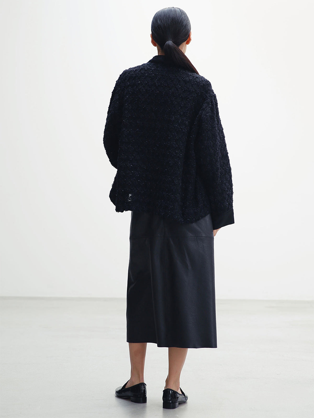 A LINE SKIRT LEATHER