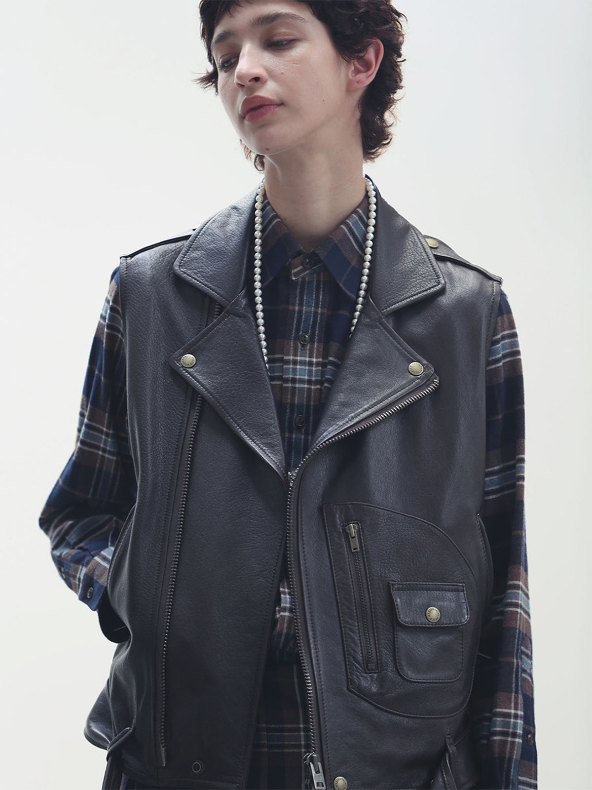 RIDERS VEST LEATHER